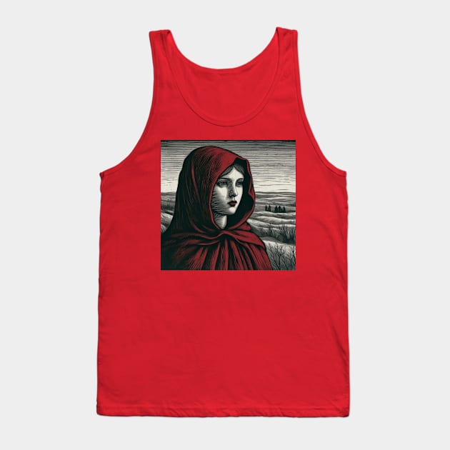 Red Caped Woman Tank Top by Donkeh23